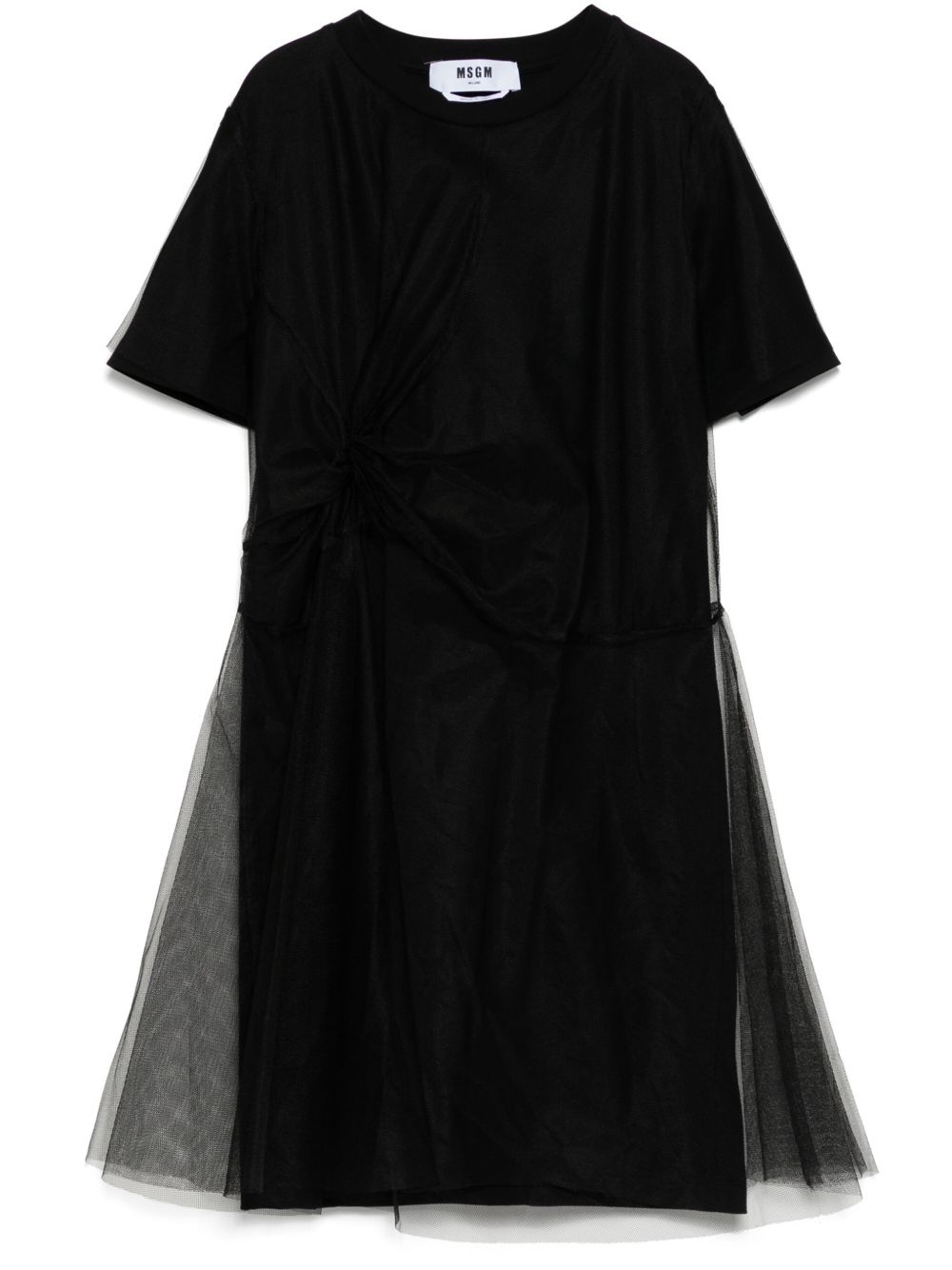 mesh detailing dress - 1
