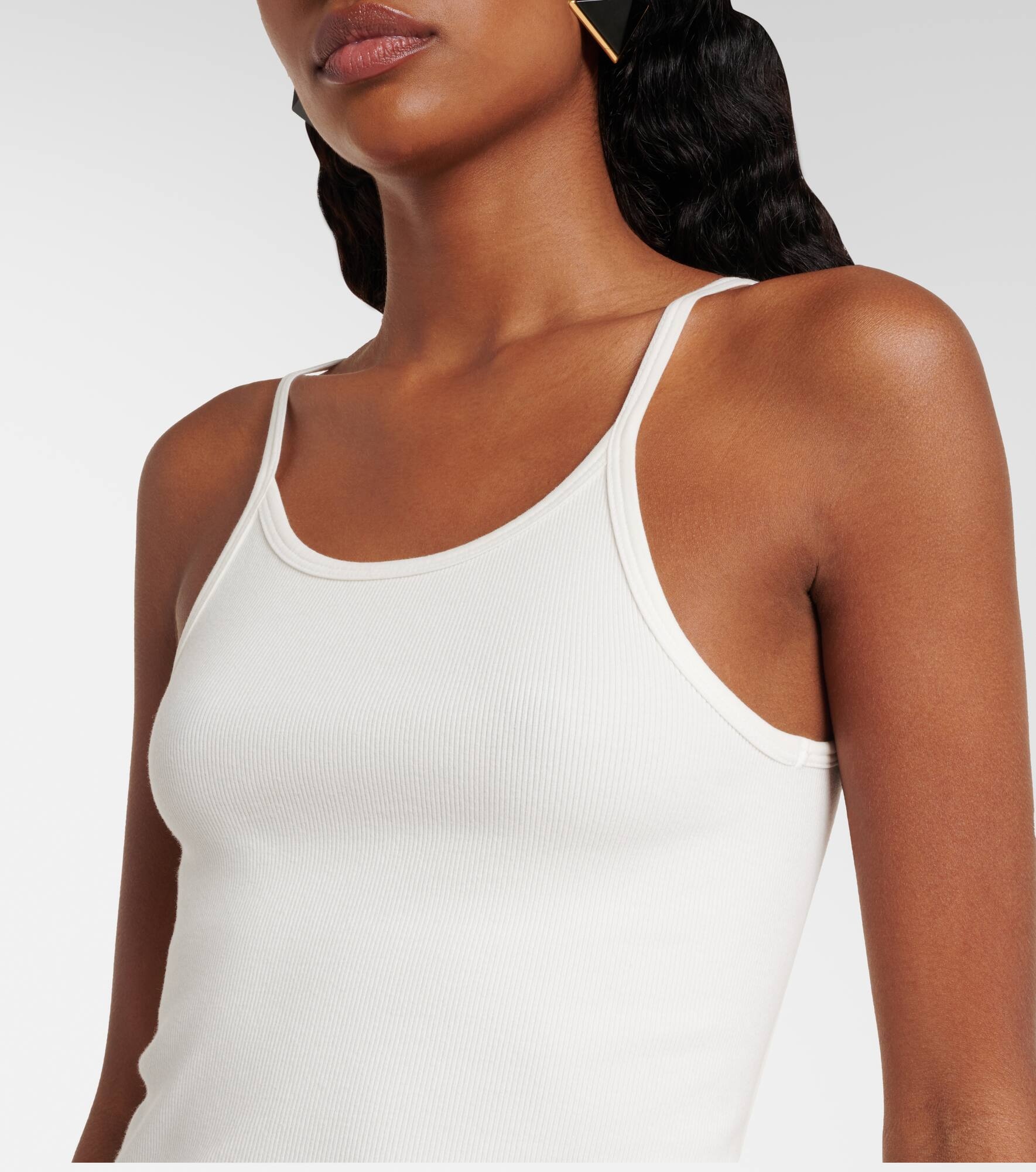 Ribbed-knit cotton tank top - 4