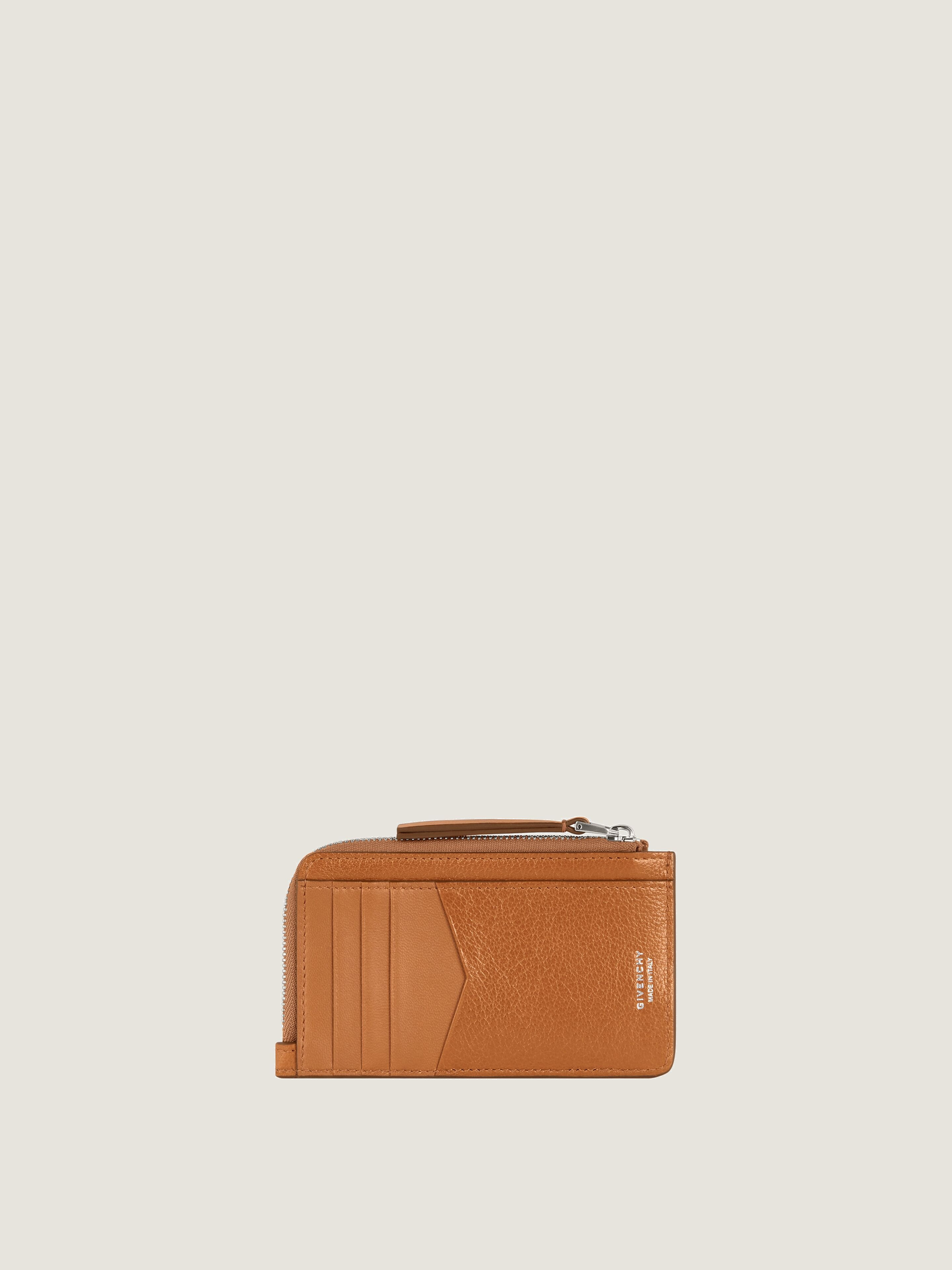 VOYOU ZIPPED CARD HOLDER IN LEATHER - 2