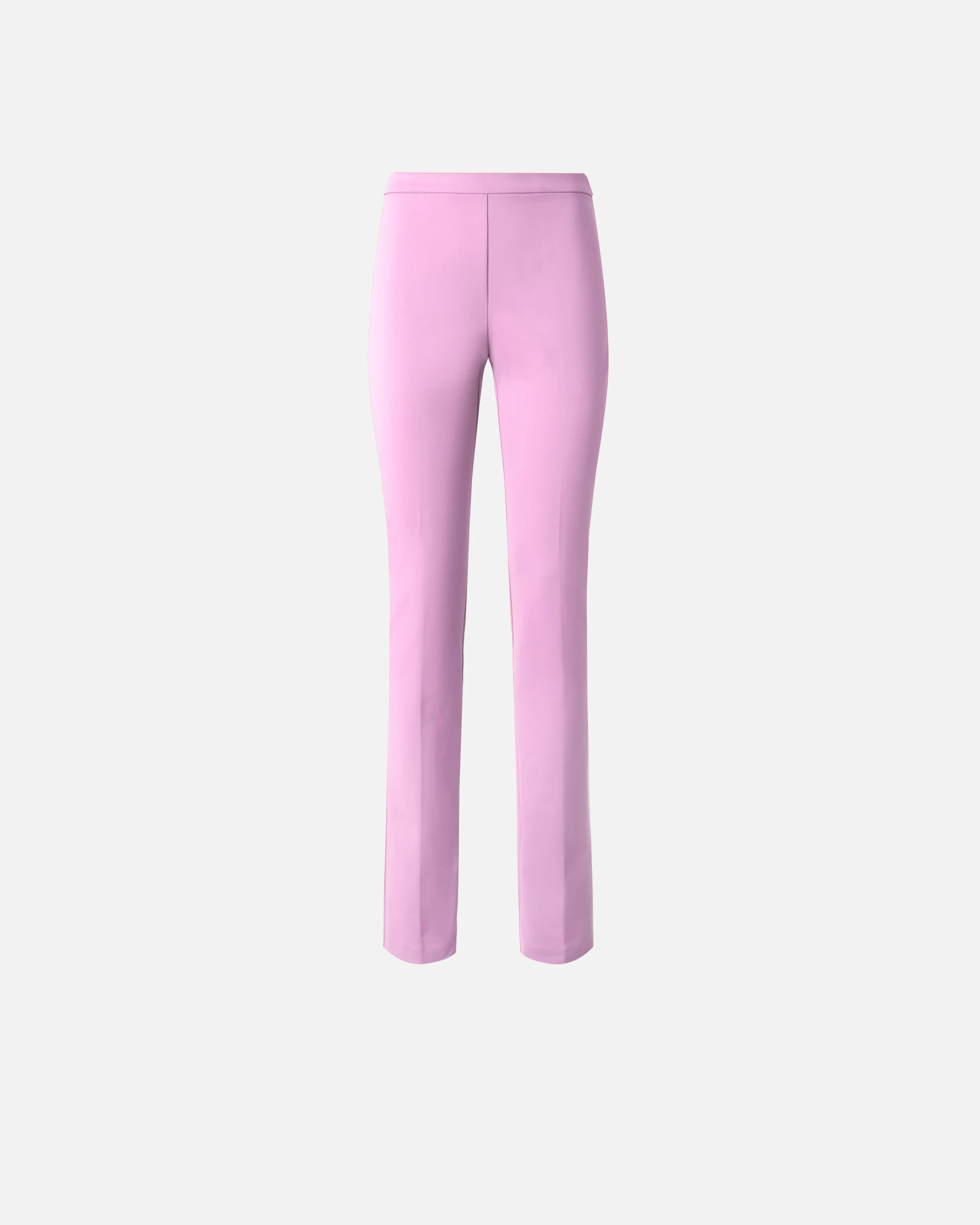 STRETCH LINEN AND VISCOSE TROUSERS WITH CREASE - 1