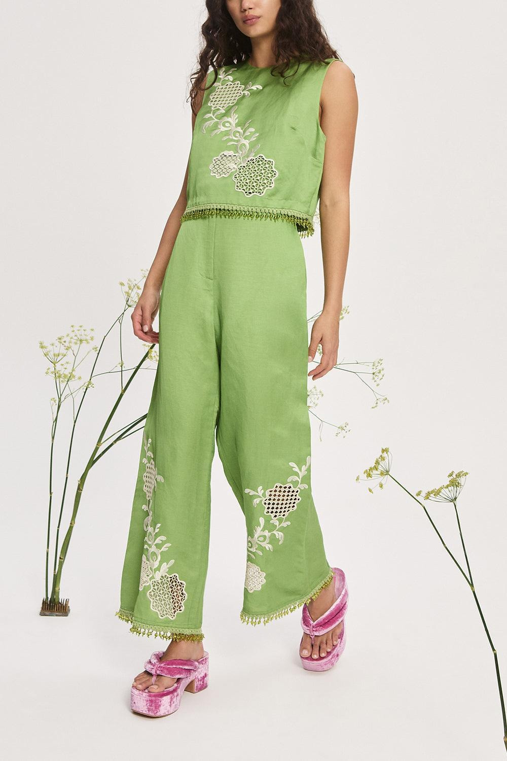 Luisa Embroidered Pant - 3