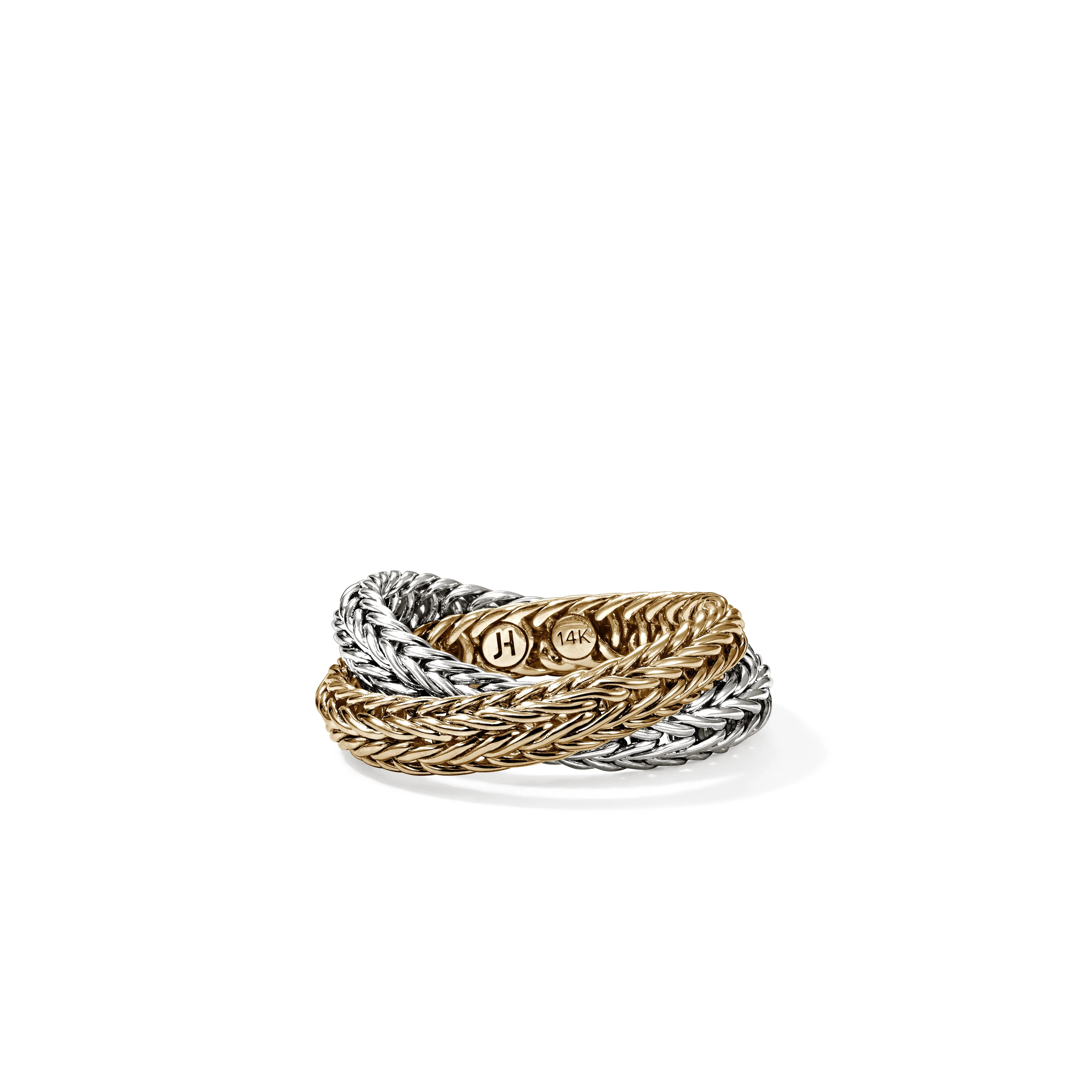 Icon Chevron Crossover Ring, Gold, Sterling Silver, 4.5MM - 1