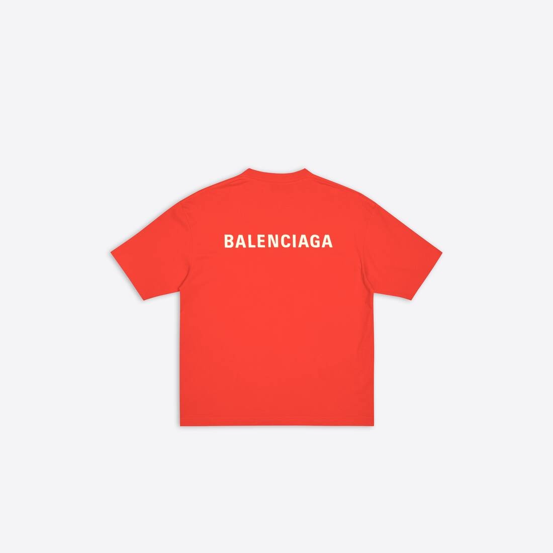 Men's Balenciaga T-shirt Regular Fit  in Red - 2