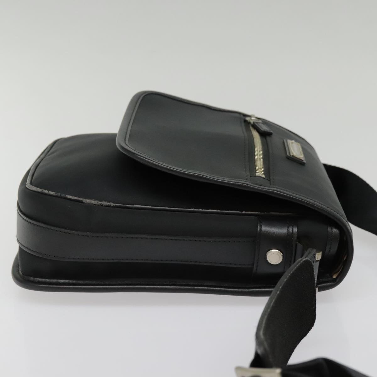 Burberry Shoulder Bag Nylon Leather Black Beige Silver - 5