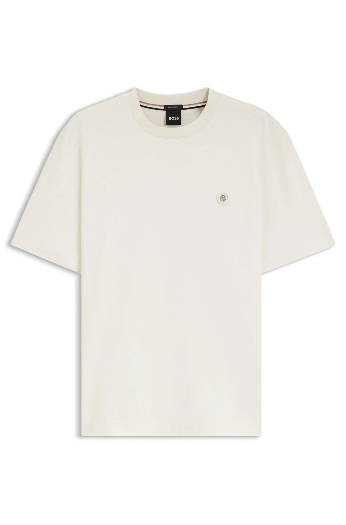 MERCERIZED-COTTON T-SHIRT WITH DOUBLE B MONOGRAM - 1