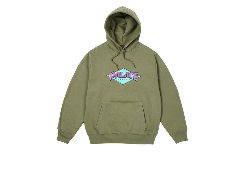 PALACE THRASHER HOOD OLIVE - 1