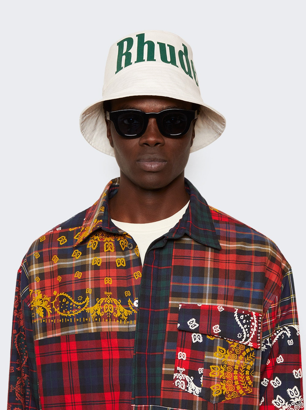 Logo Bucket Hat Off White And Green - 2