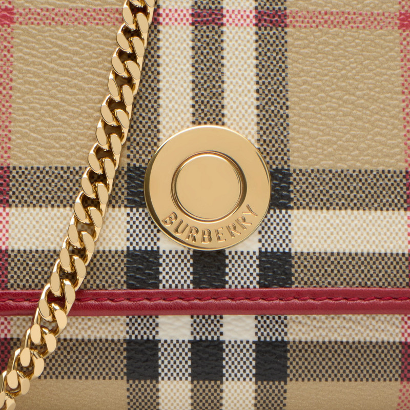 Burberry Check Chain Strap Wallet outlook