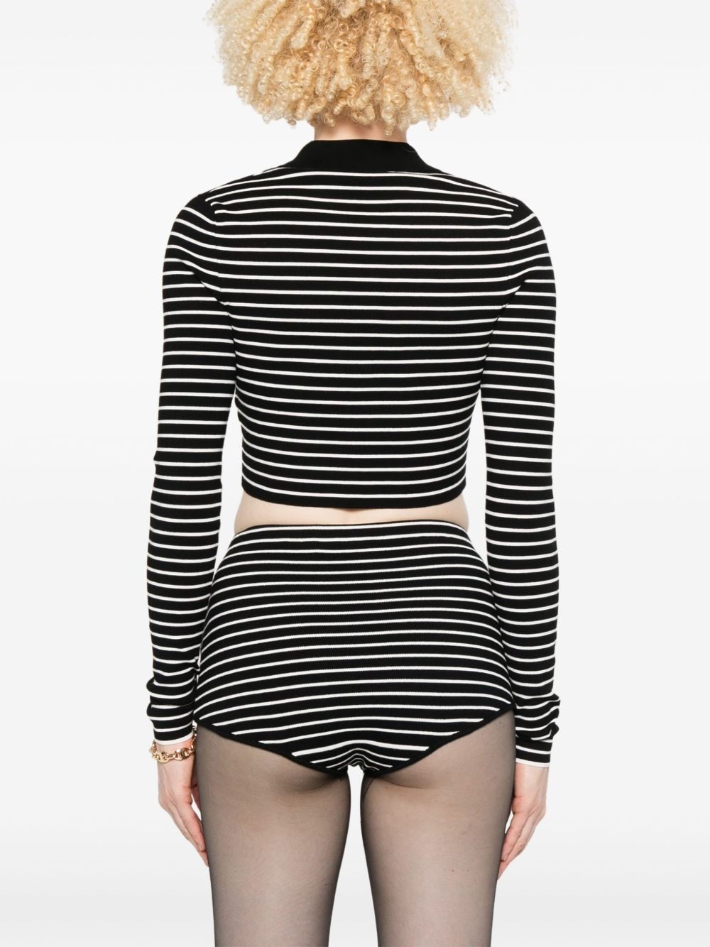 Giselle cropped polo top - 4