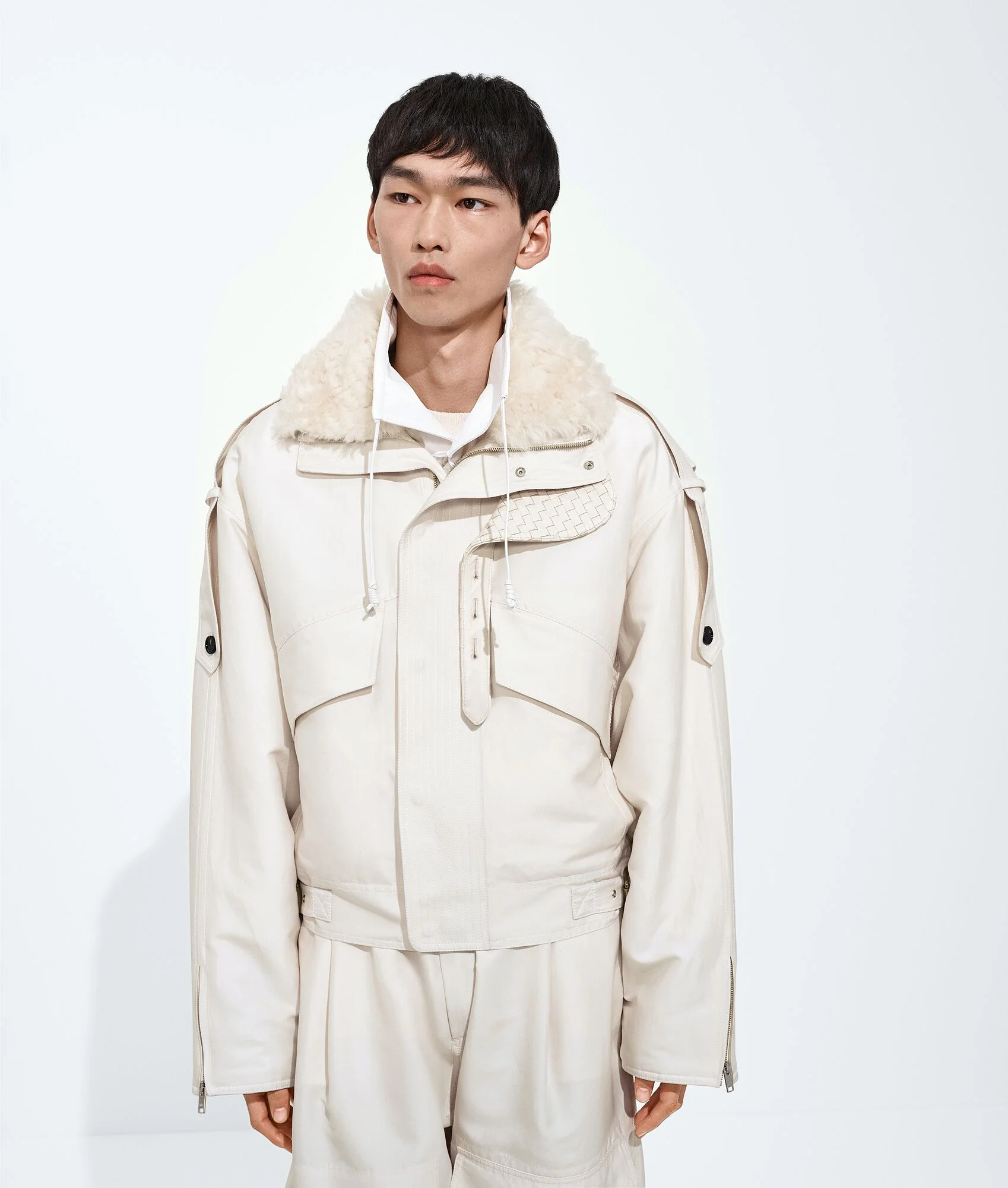 Cotton And Silk Padded Blouson - 1