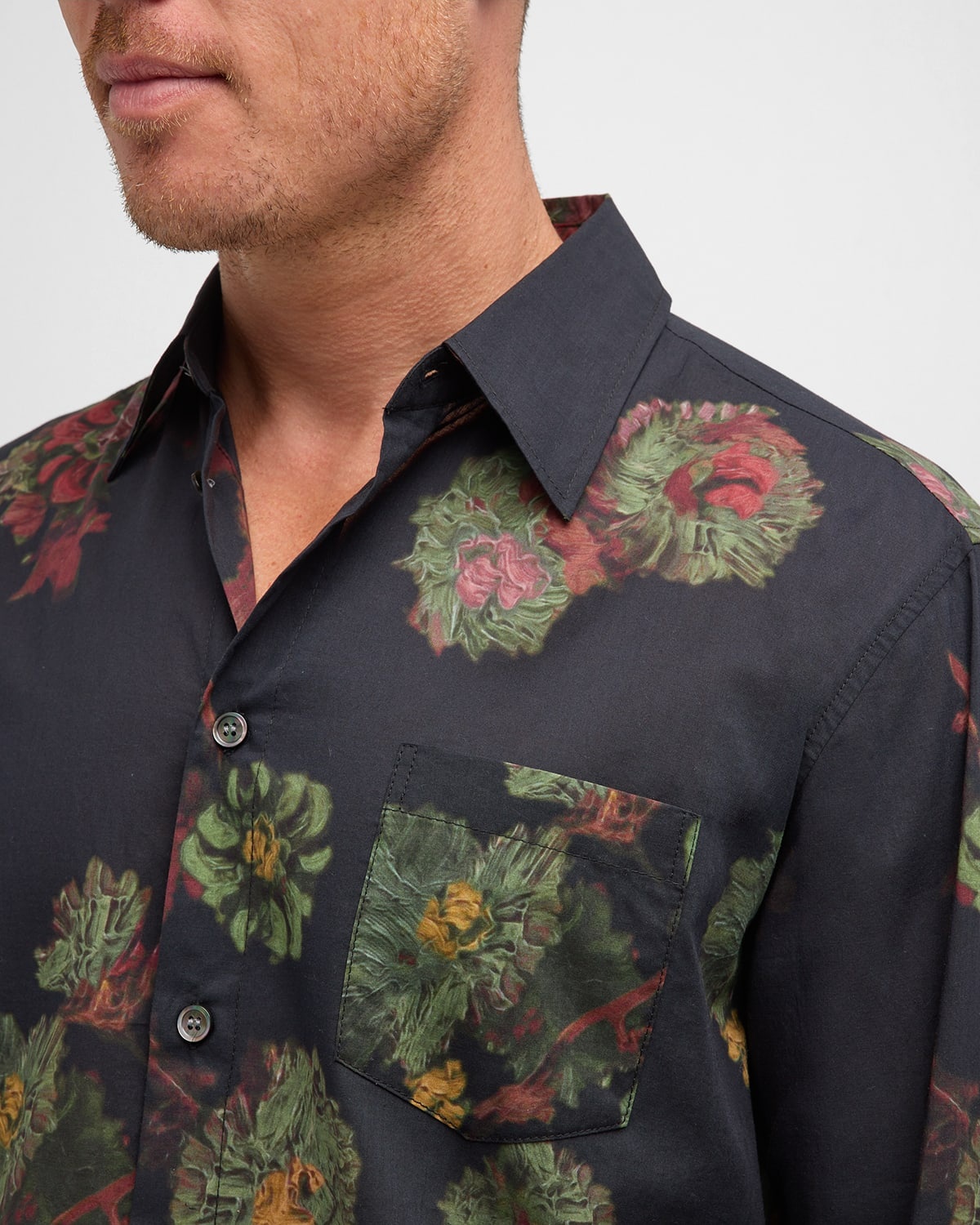 Men's Cloak Forest Floral Button-Down Shirt - 7