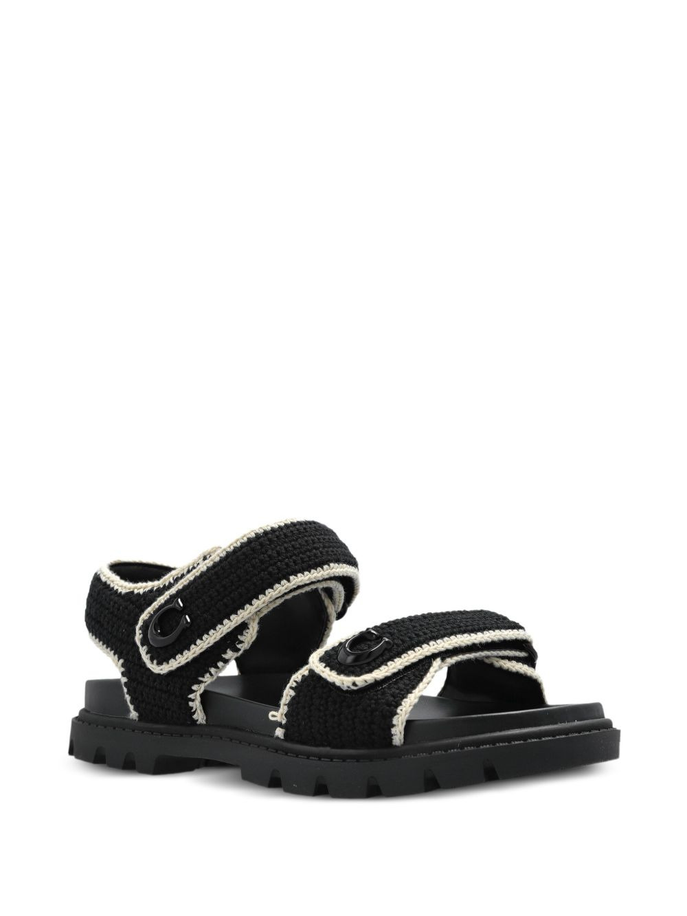 Brynn crochet double-strap sandals - 2