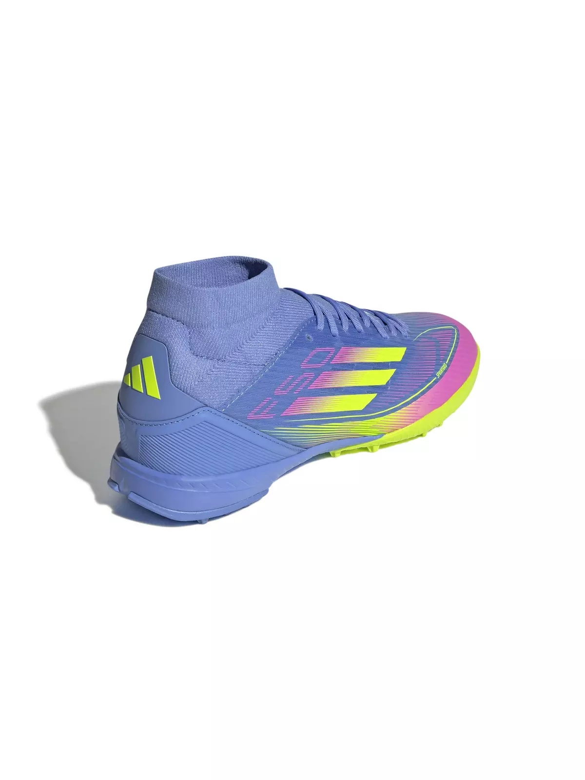 F50 League Mid Turf "Blue Fusion/Lucid Lemon/Lucid Pink" Women's Soccer Shoe - 4