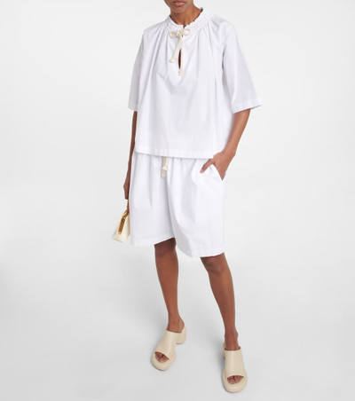Jil Sander High-rise cotton shorts outlook