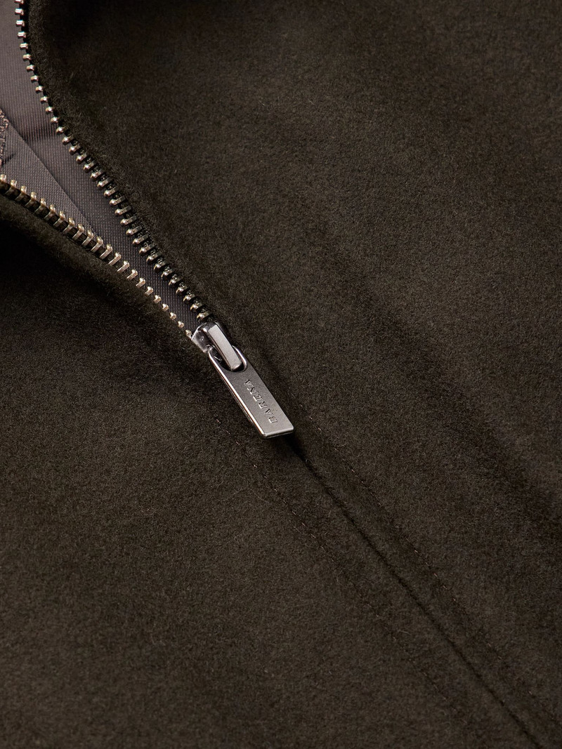 Slim-Fit Wool-Blend Felt Blouson Jacket Dark green 5