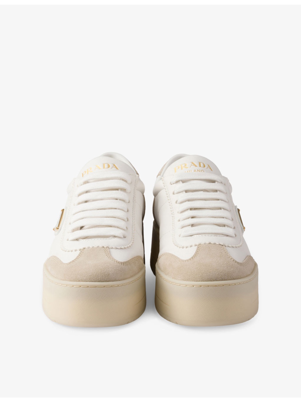 Downtown Bold Leather and Suede Low-Top Trainers - 5