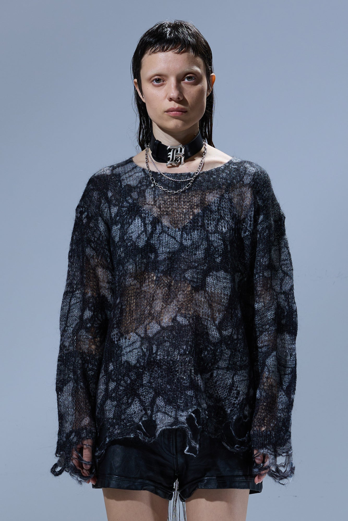 BOYFRIEND SWEATER WITH CAST-OFF NECK - 2