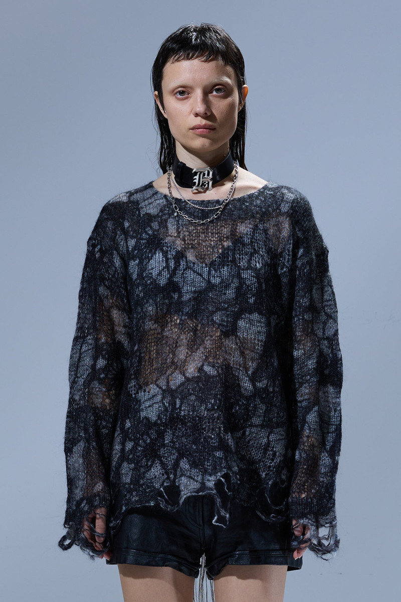R13 BOYFRIEND SWEATER WITH CAST-OFF NECK outlook
