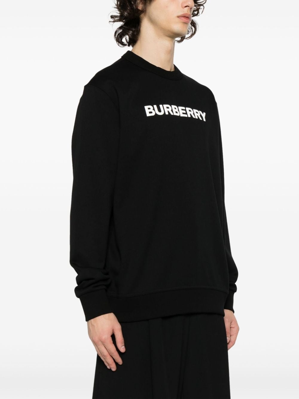 logo-print cotton sweatshirt - 3
