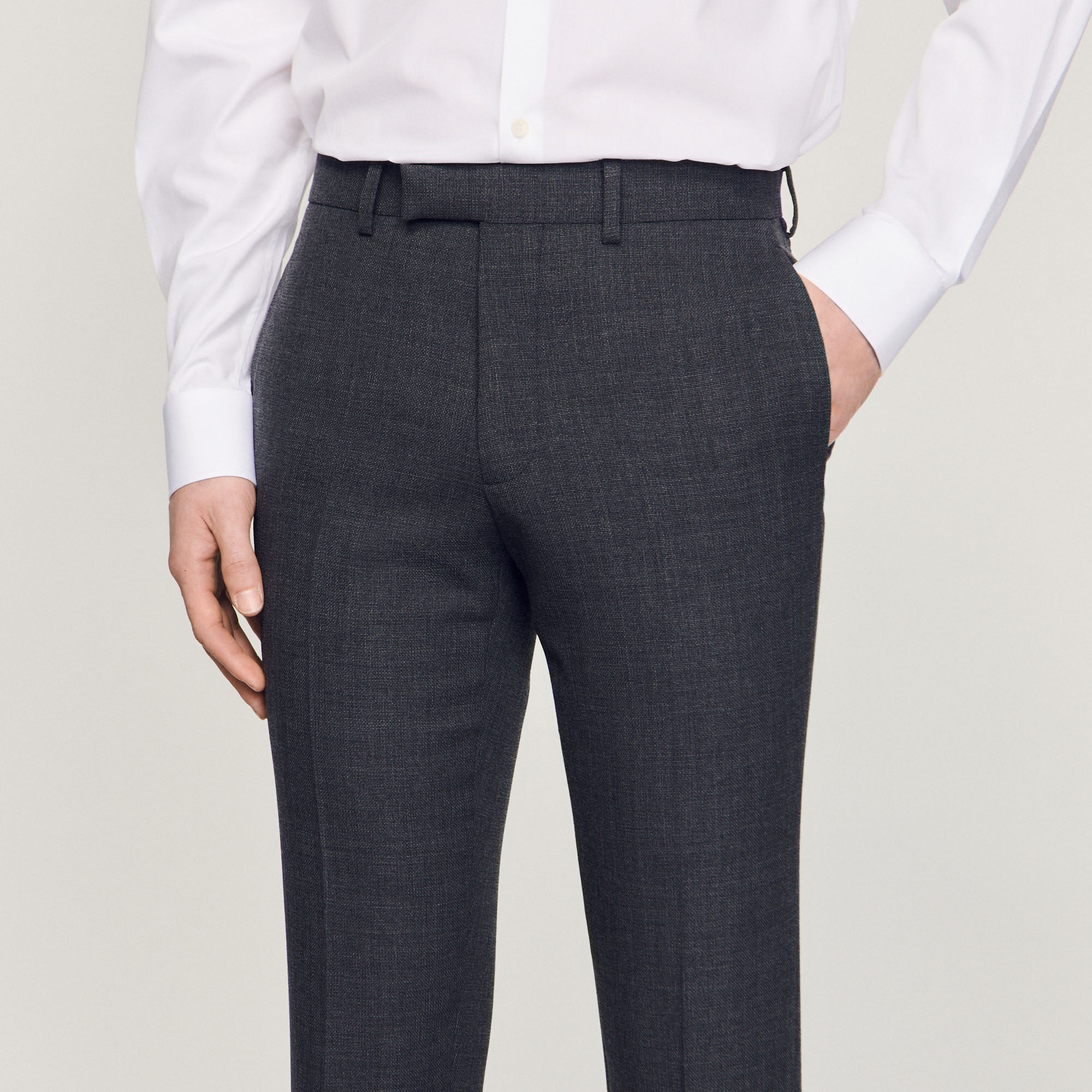 WOOL SUIT PANTS - 4