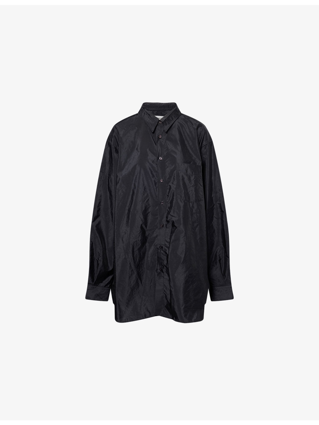 Oversized Long-Sleeves Woven Shirt - 1