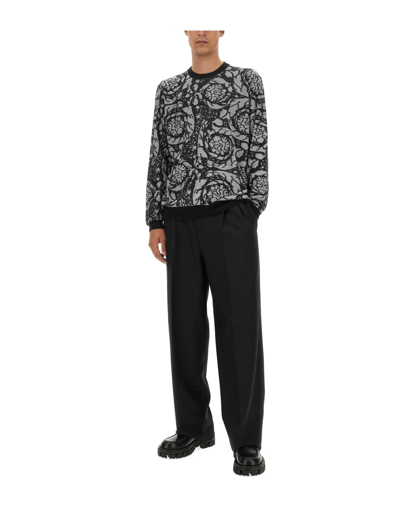 Baroque Motif Sweater - 4