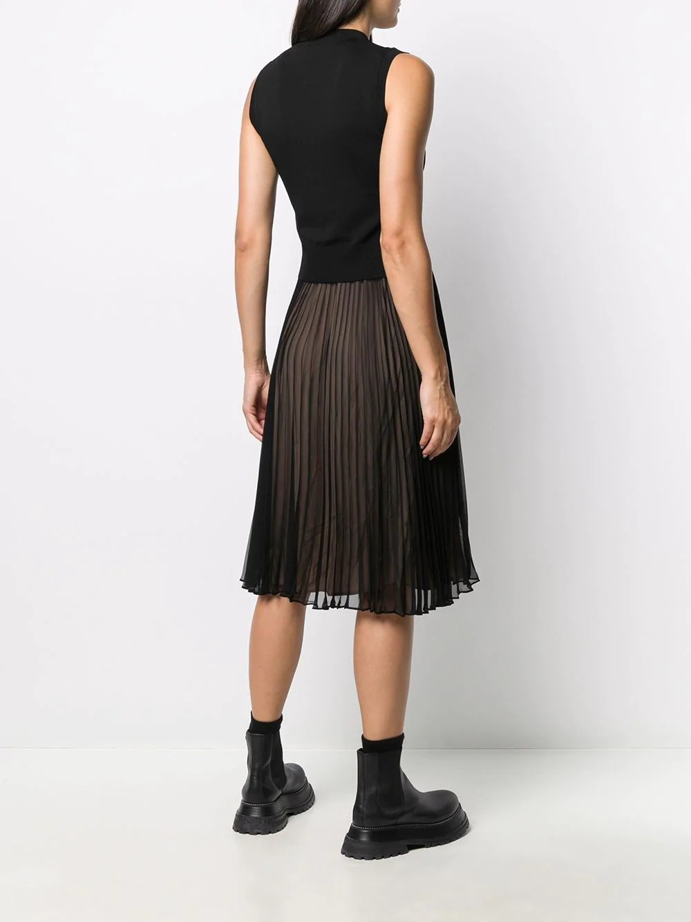 pleated skirt jumper dress - 4