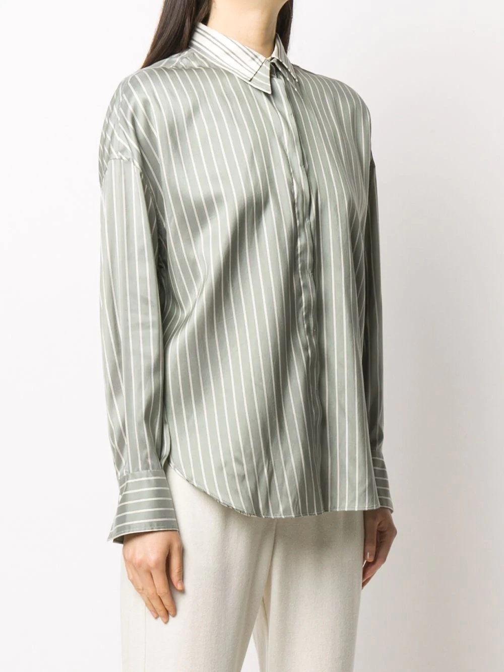 striped silk shirt - 3