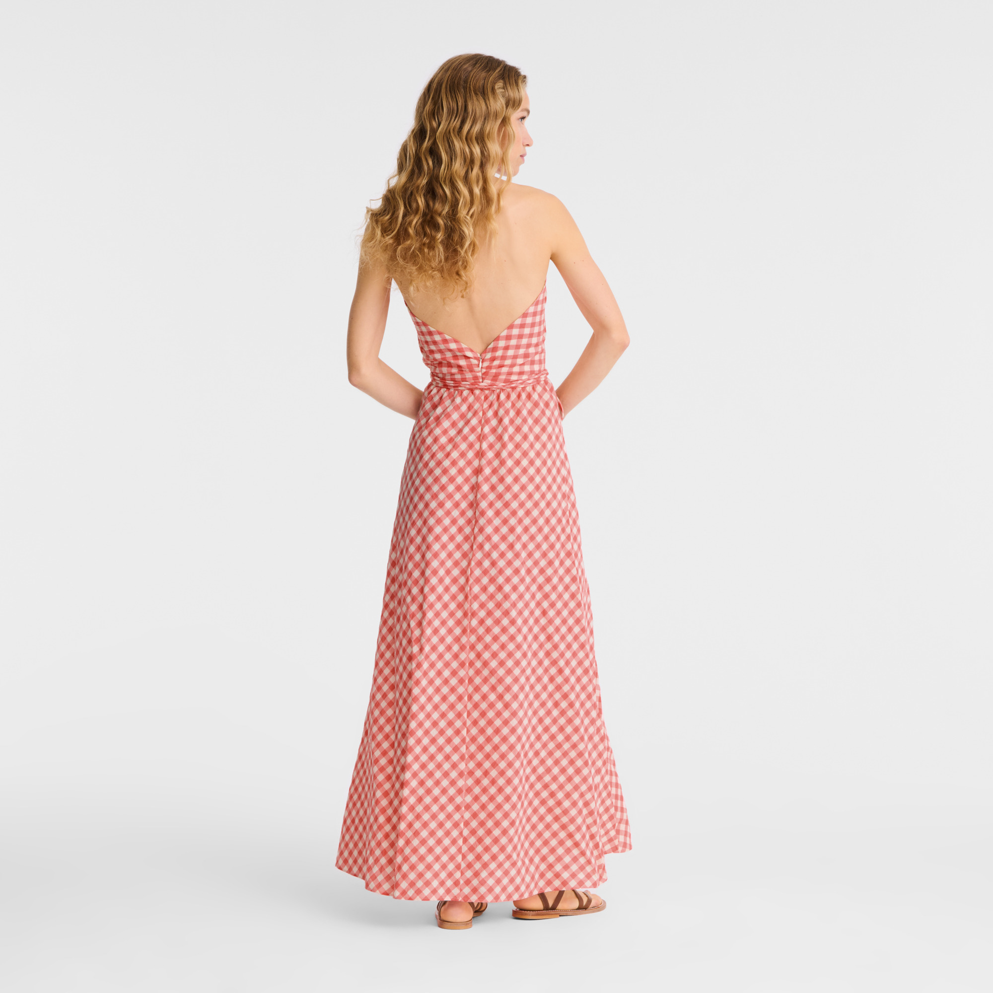 Long dress Blush - Vichy jacquard - 3