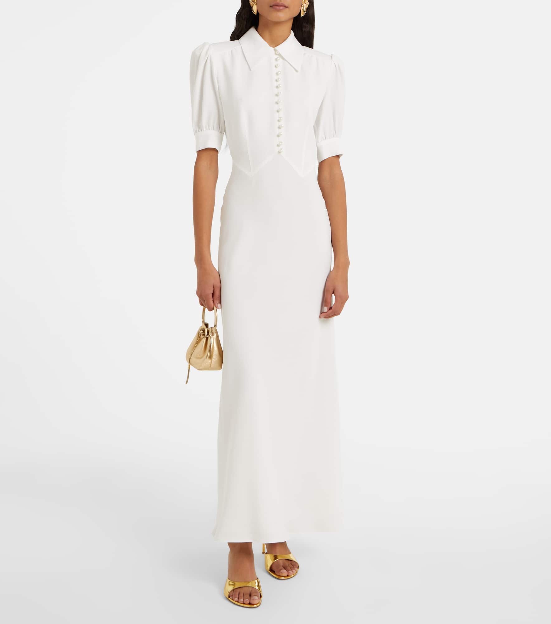 Satin midi dress - 2