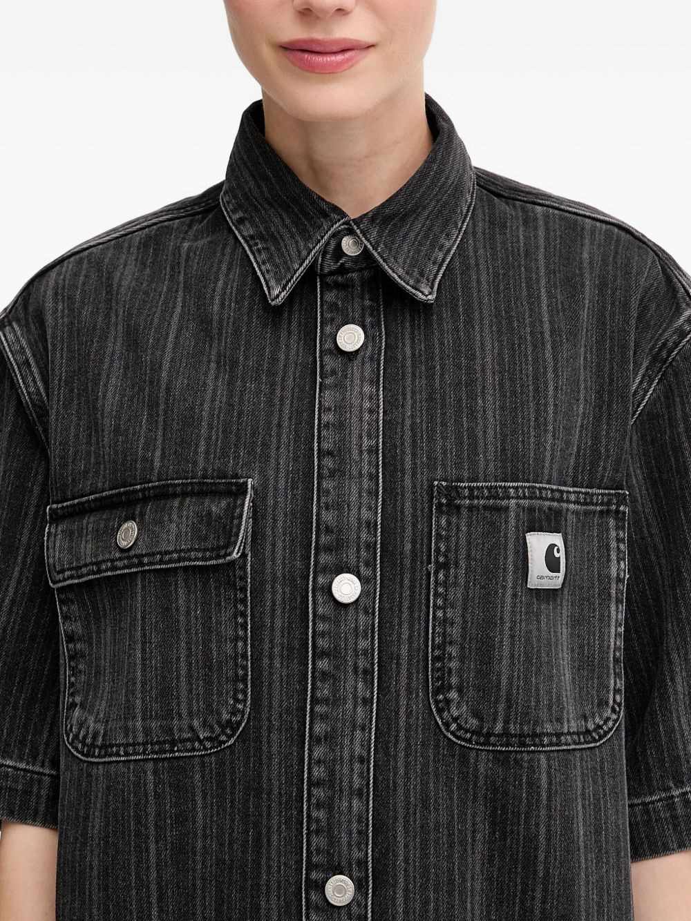 pinstripe shirt dress - 4