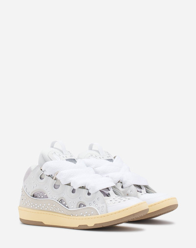 Lanvin CURB LEATHER SNEAKERS WITH RHINESTONES outlook