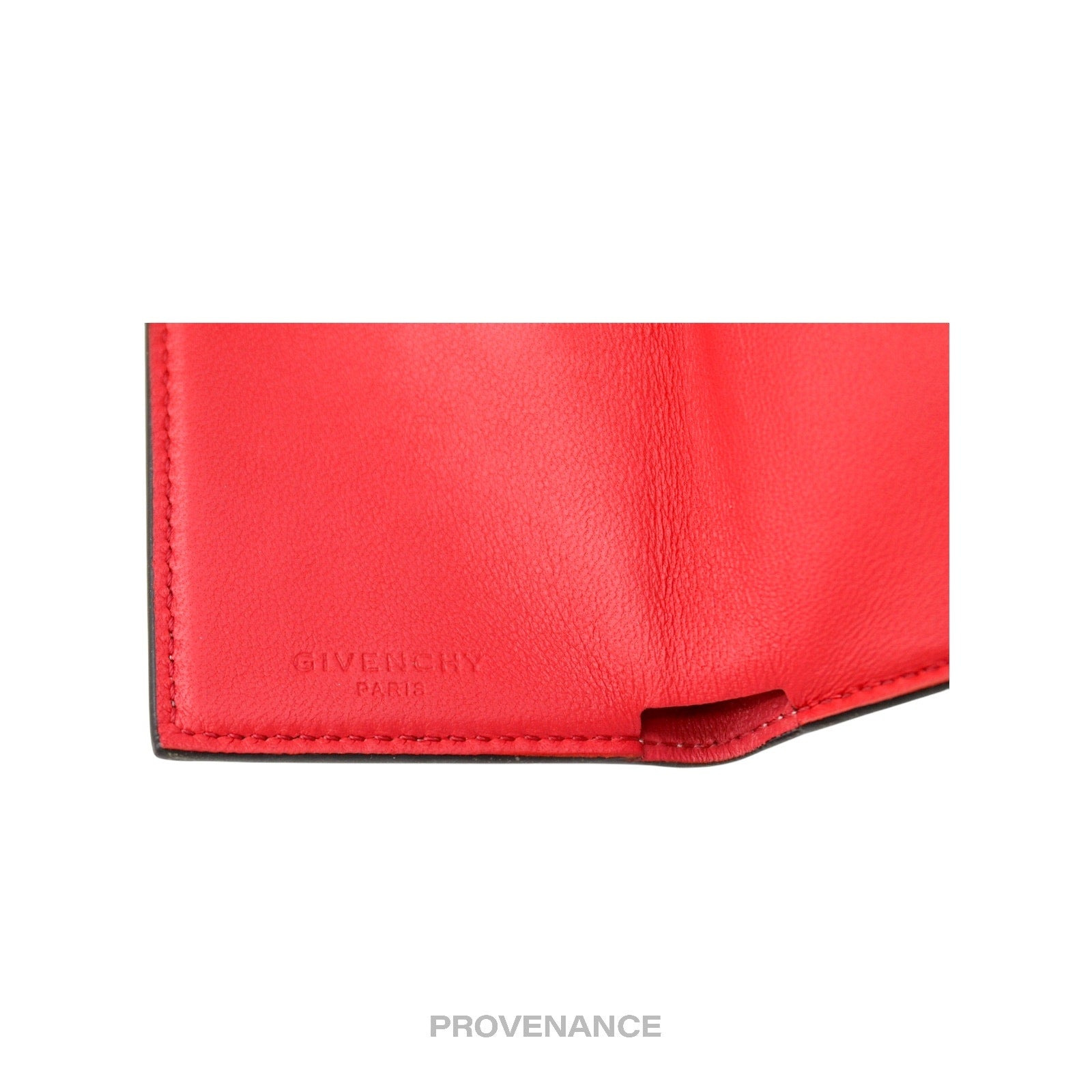 Givenchy Trifold Wallet - Two Tone Pink Red Leather - 7