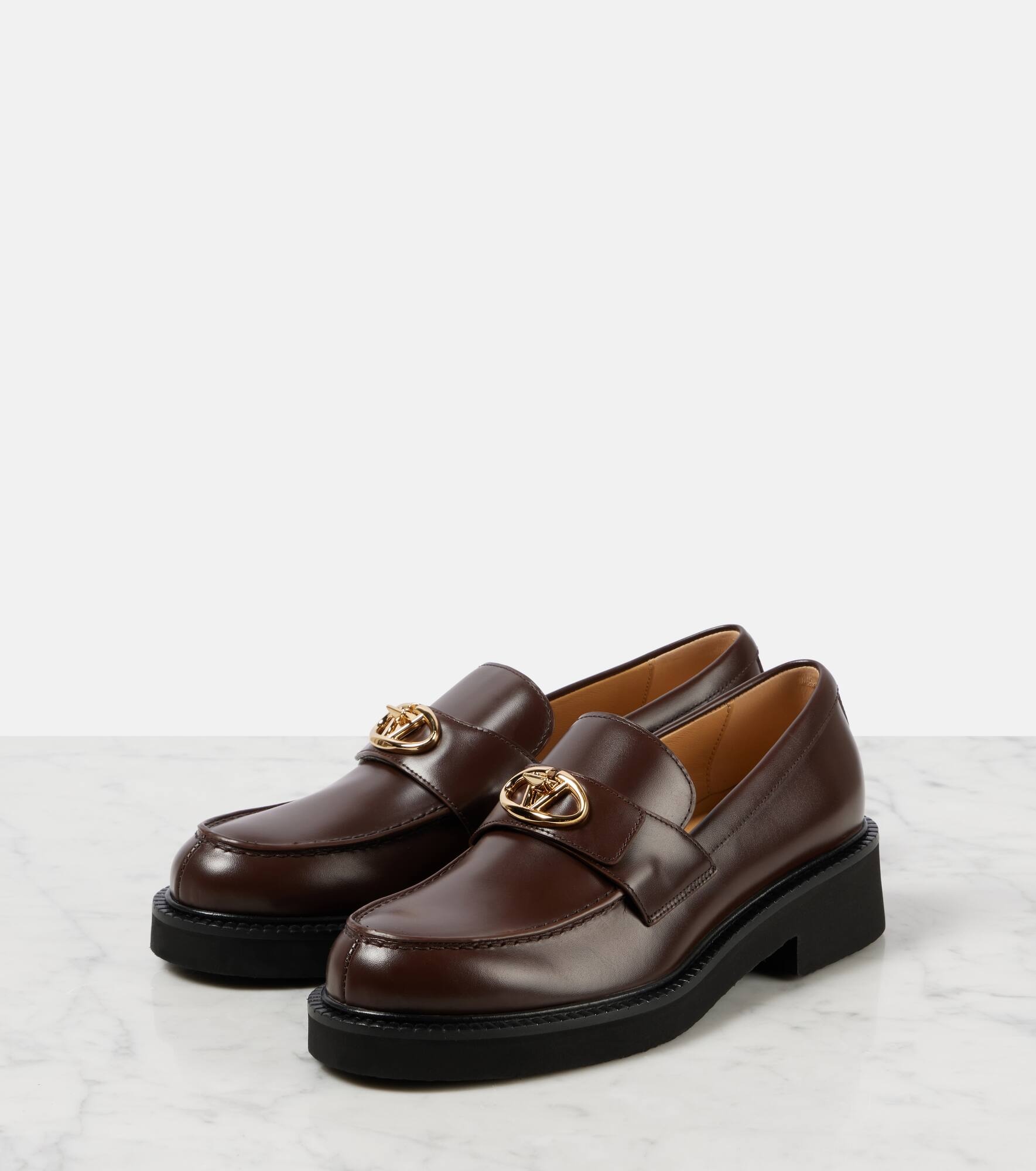 VLogo Locker leather loafers - 5