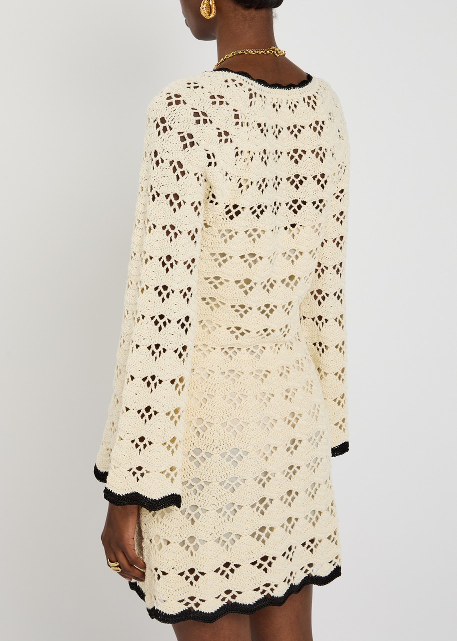 Zimmermann Rhiannon Crochet Open-knit Mini Dress - 3