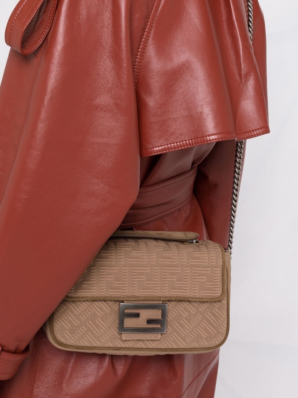 medium textured logo Baguette bag - 3