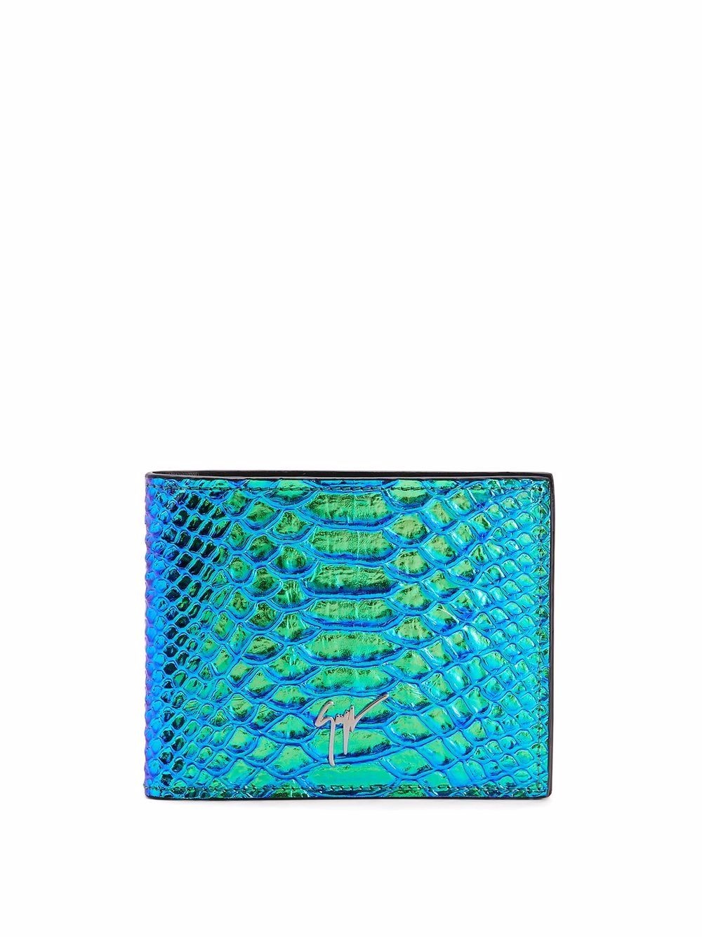 Albert iridescent python-print wallet - 1