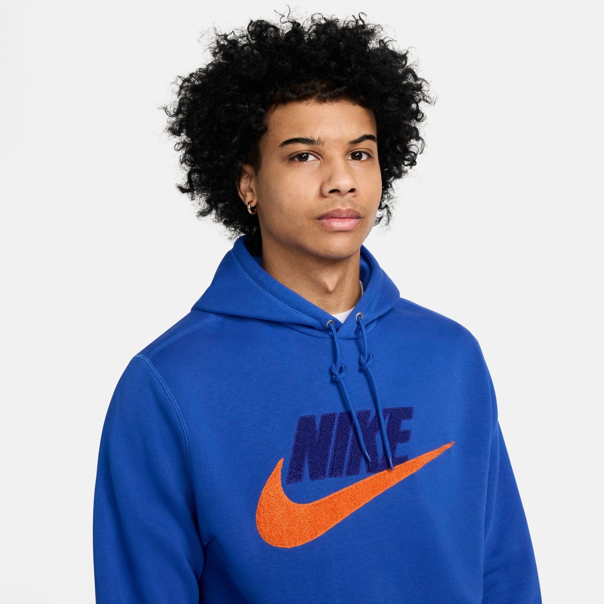 MEN'S NIKE CLUB FLEECE CHENILLE FUTURA PULLOVER HOODIE - 4