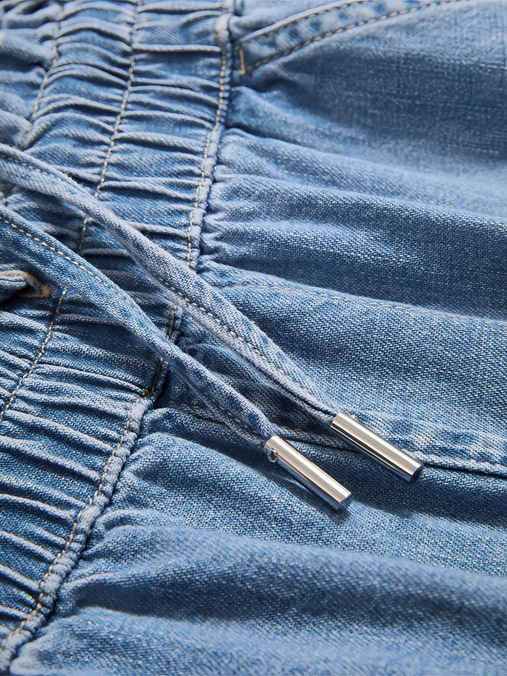 Nessie Dolphin elastic-waist denim shorts - 5