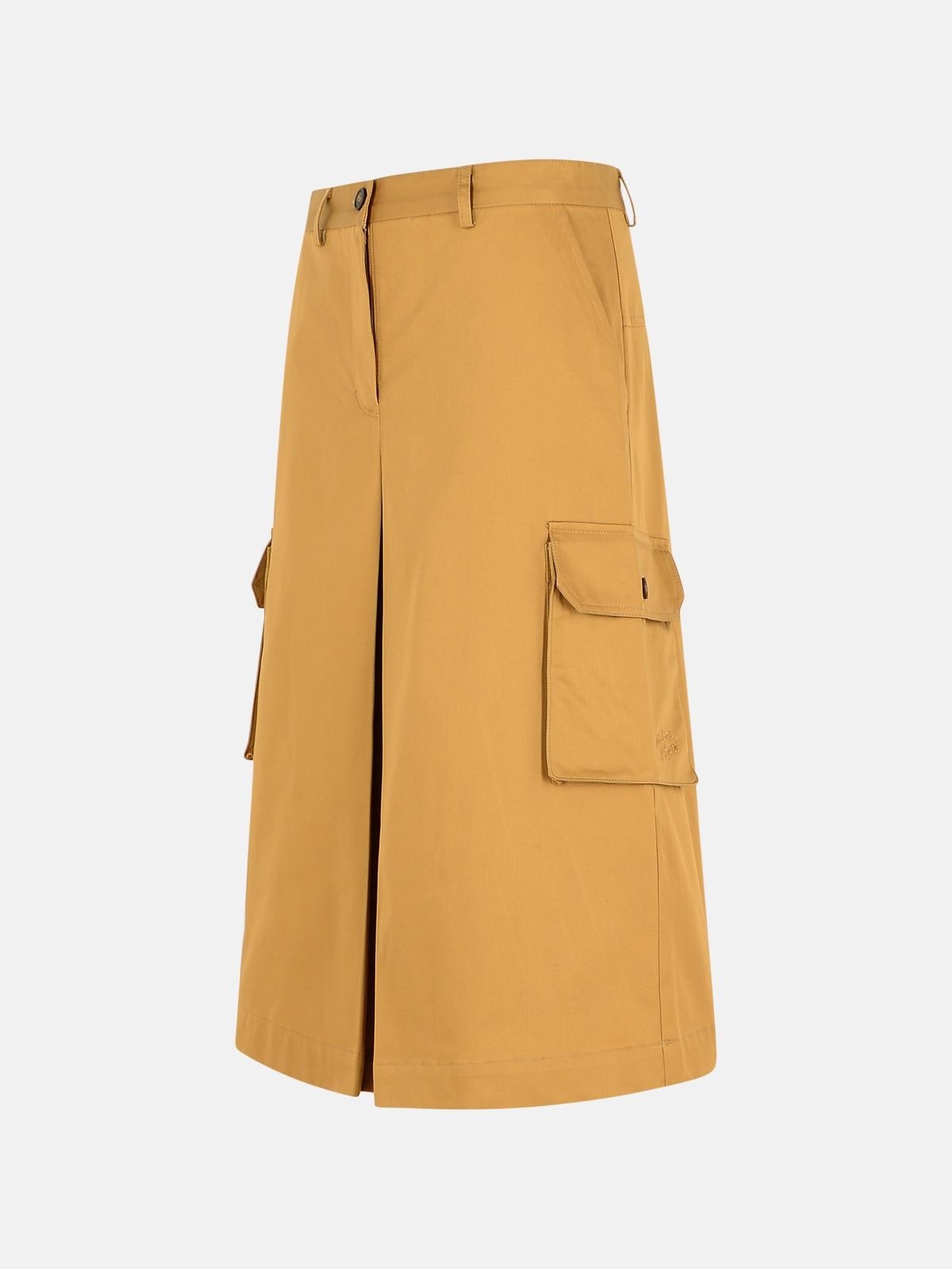 'UTILITY' BEIGE COTTON SKIRT - 2