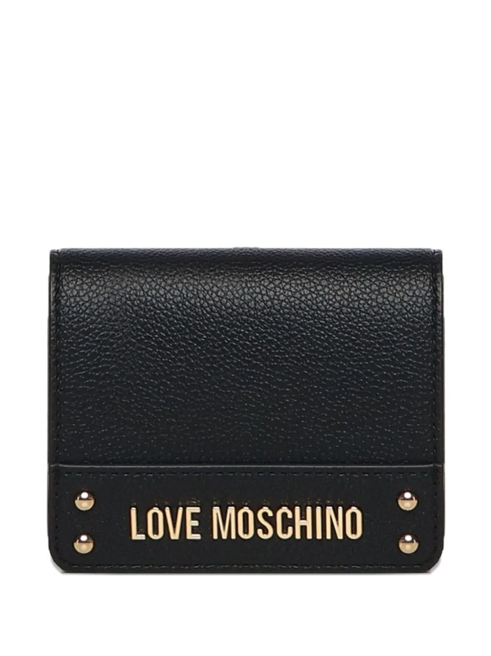 logo-plaque studded wallet - 1