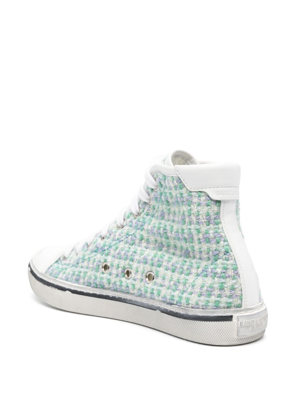 tweed logo patch trainers - 3