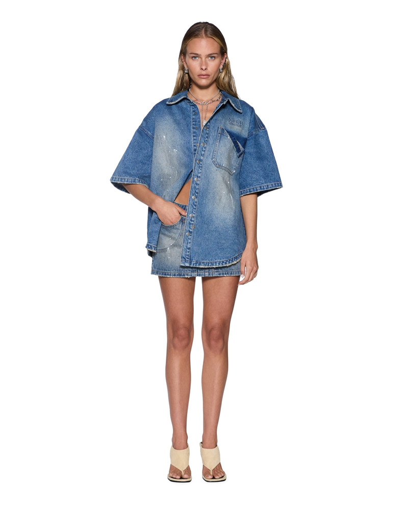 GARAGE DENIM SS SHIRT PAINTER BLUE 5
