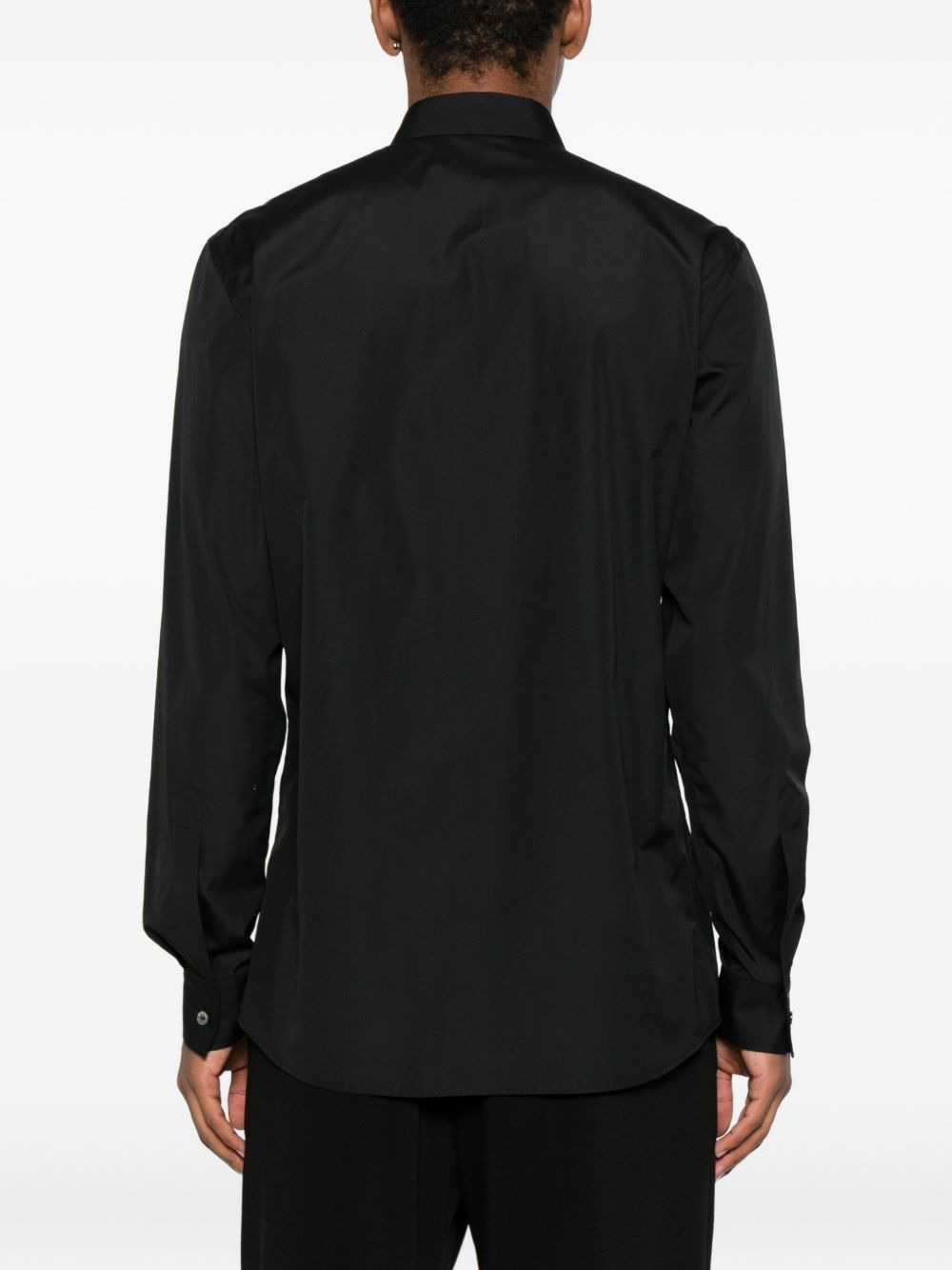 logo-embroidered cotton shirt - 4