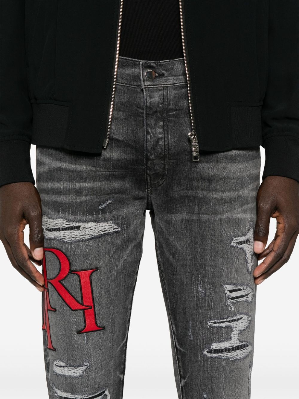 distressed skinny jeans - 5