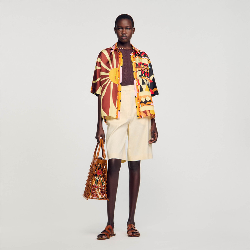 Sandro FLOATY PATTERNED SHIRT outlook