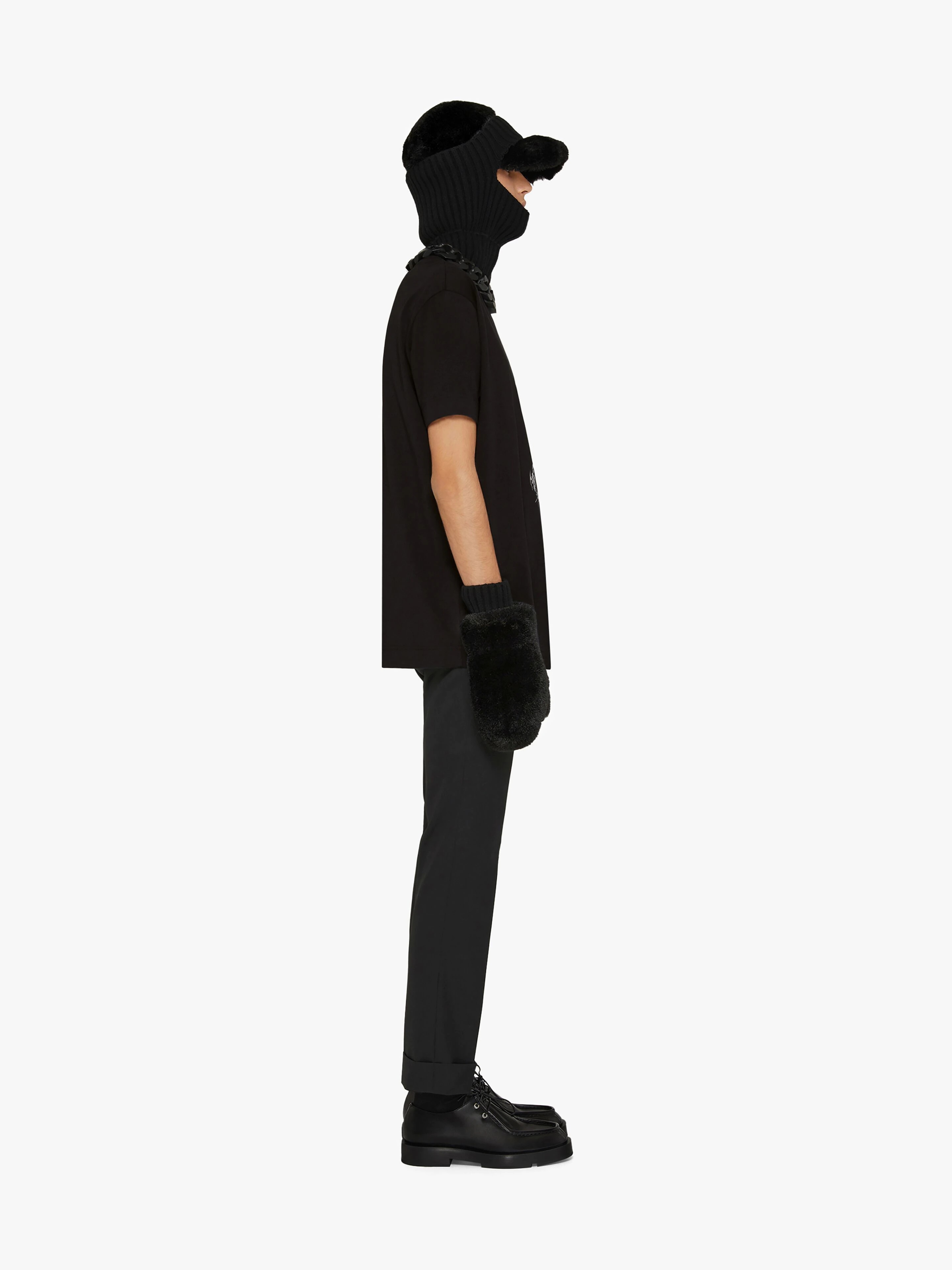 SLIM FIT PANTS IN WOOL WITH METALLIC DETAILS - 3