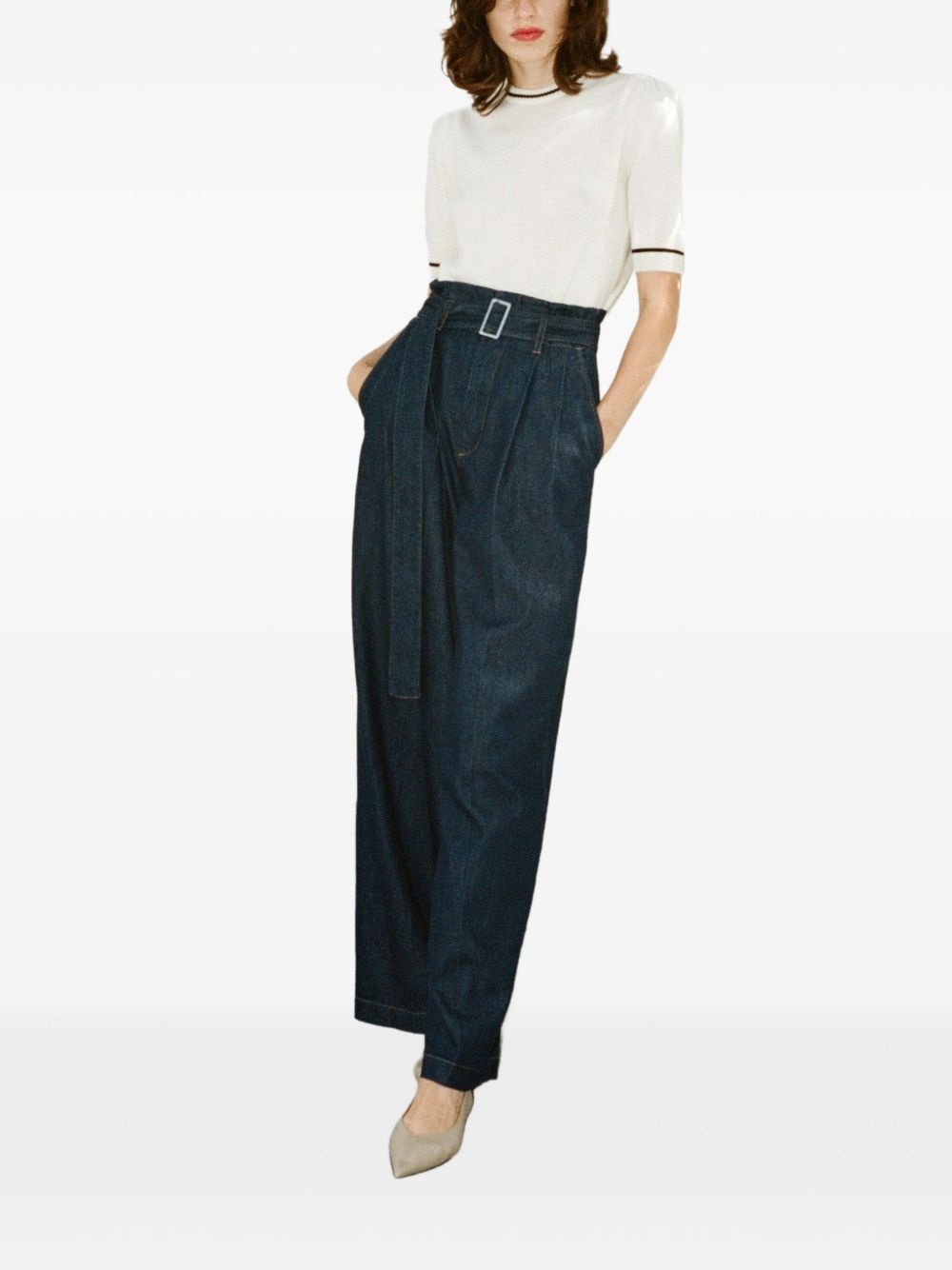 belted jeans - 2