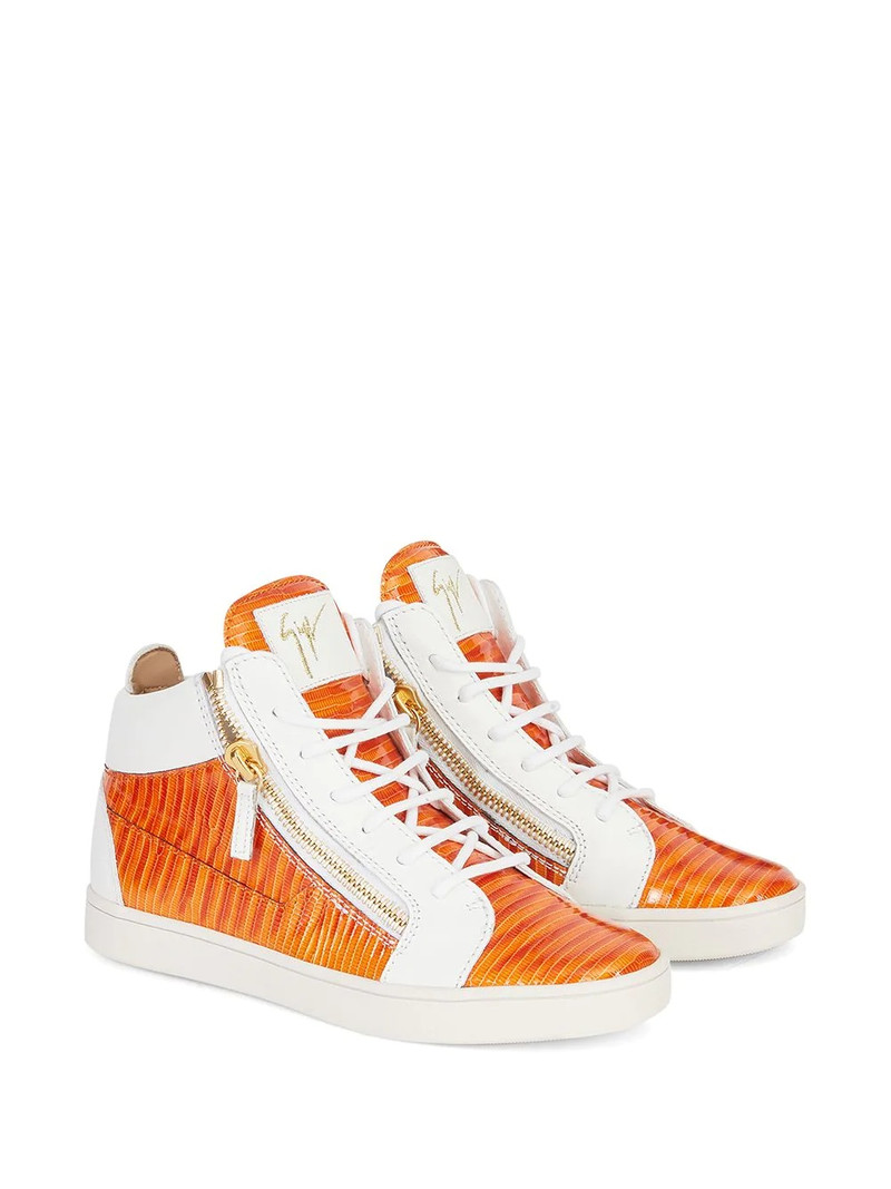 Giuseppe Zanotti Kriss snakeskin-effect leather sneakers outlook