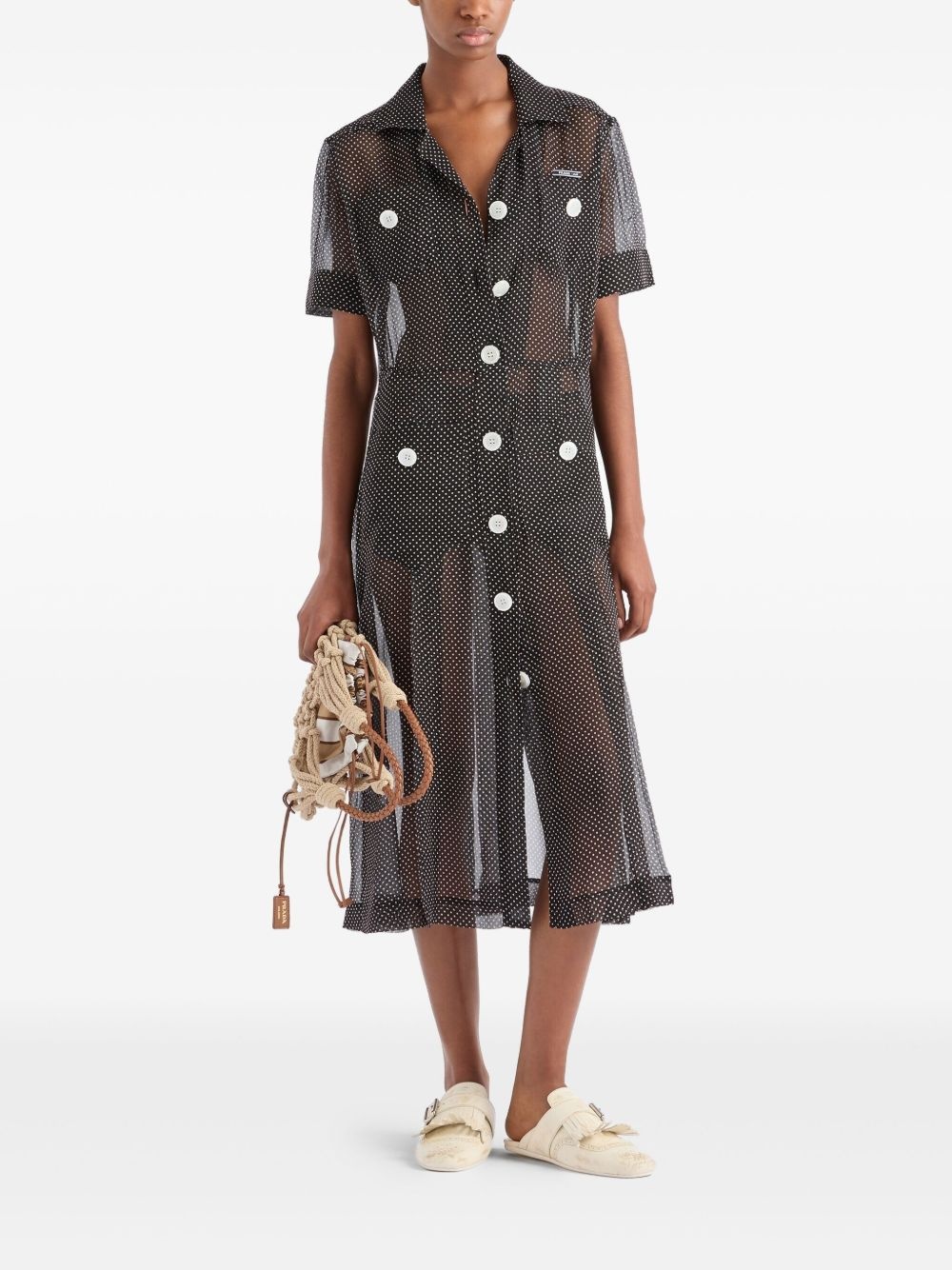 polka-dot shirt dress - 2